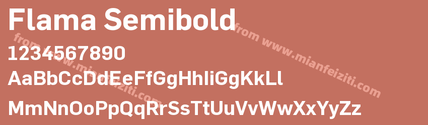 Flama Semibold预览图1