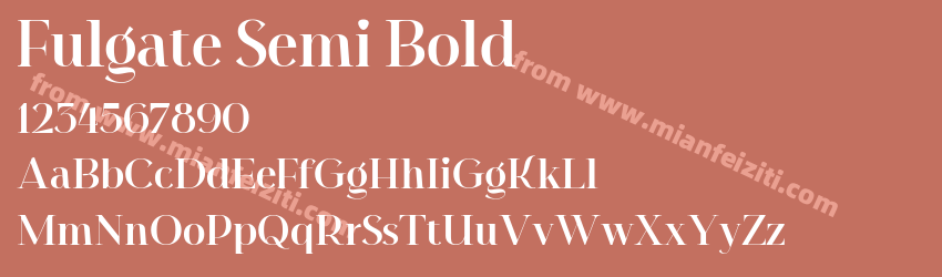 Fulgate Semi Bold预览图1