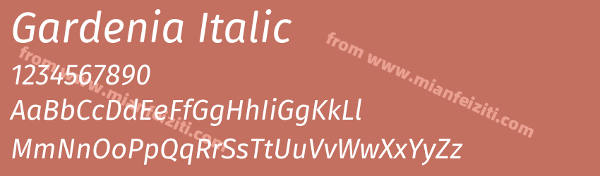 Gardenia Italic预览图1