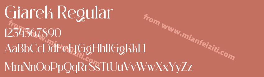 Giarek Regular预览图1