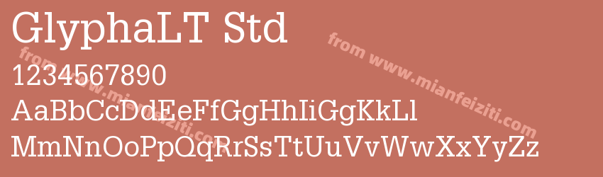 GlyphaLT Std预览图1
