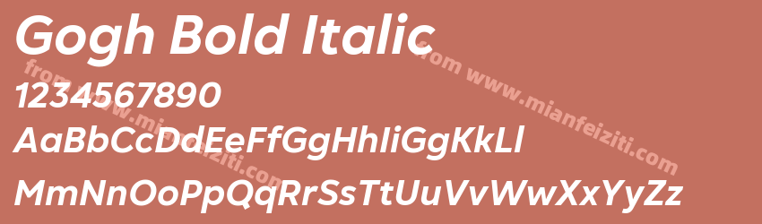 Gogh Bold Italic预览图1