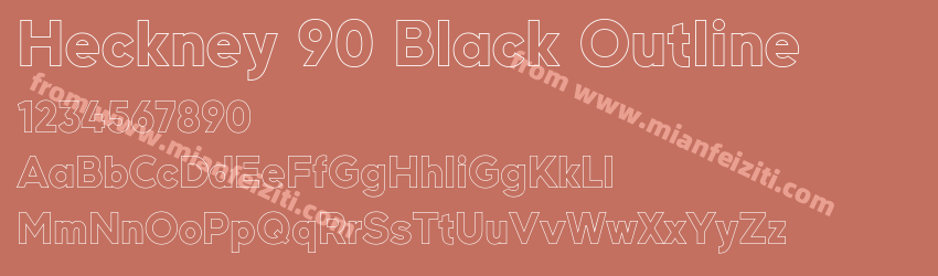Heckney 90 Black Outline预览图1