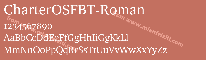 CharterOSFBT-Roman字体预览