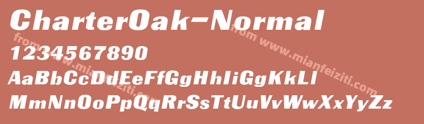CharterOak-Normal字体预览