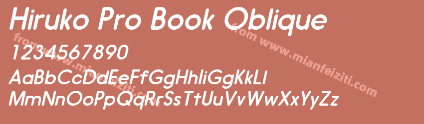 Hiruko Pro Book Oblique预览图1