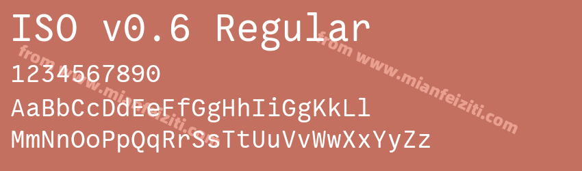 ISO v0.6 Regular预览图1 ISO v0.6 Regular预览图1