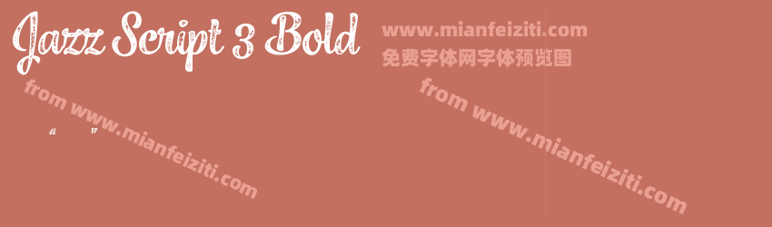 Jazz Script 3 Bold预览图1