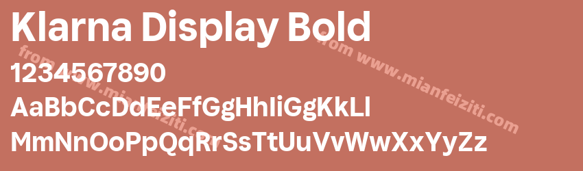 Klarna Display Bold预览图1