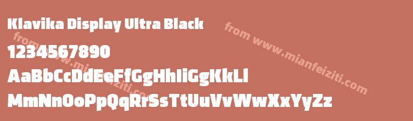 Klavika Display Ultra Black预览图1