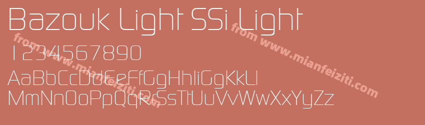 Bazouk Light SSi Light字体预览