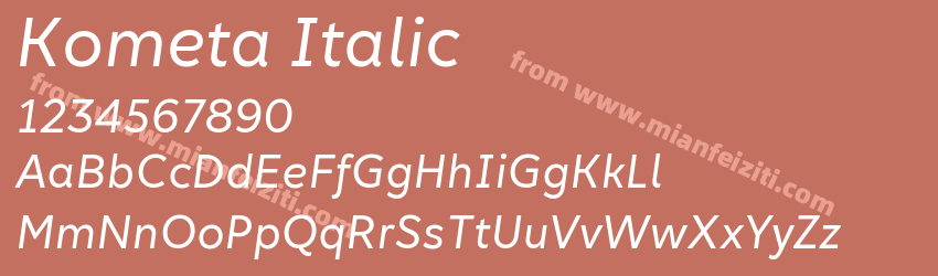 Kometa Italic预览图1