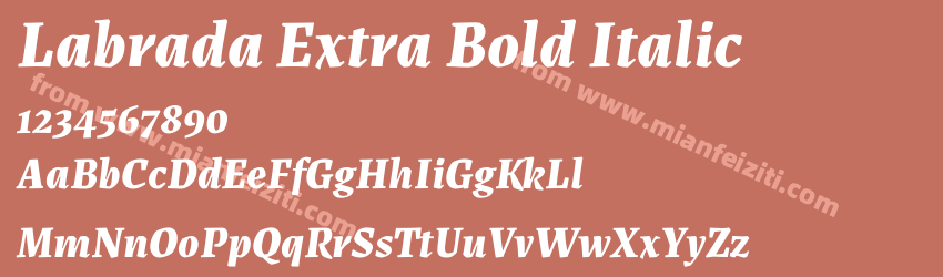 Labrada Extra Bold Italic预览图1