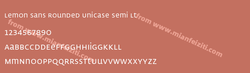 Lemon Sans Rounded Unicase Semi Lt预览图1