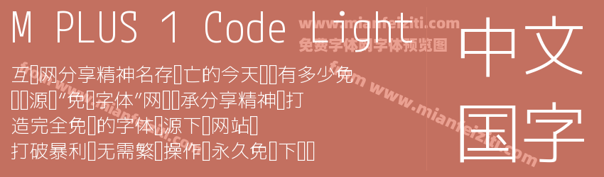 M PLUS 1 Code Light预览图1