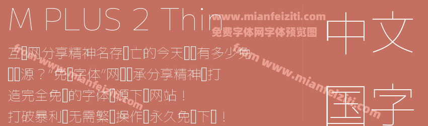 M PLUS 2 Thin预览图1