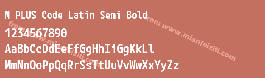 M PLUS Code Latin Semi Bold预览图1