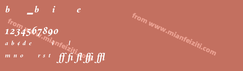 Bembo Bold Italic Expert预览图1