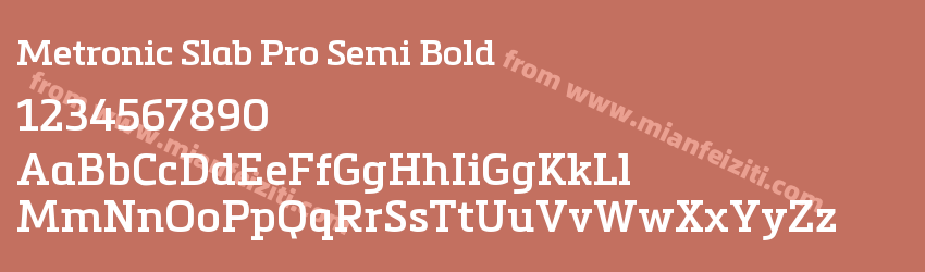 Metronic Slab Pro Semi Bold预览图1