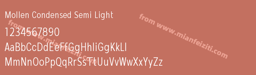 Mollen Condensed Semi Light预览图1