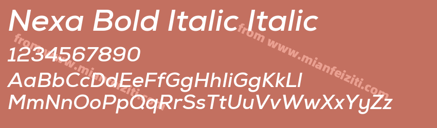 Nexa Bold Italic Italic预览图1