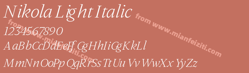 Nikola Light Italic预览图1