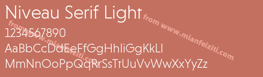 Niveau Serif Light预览图1
