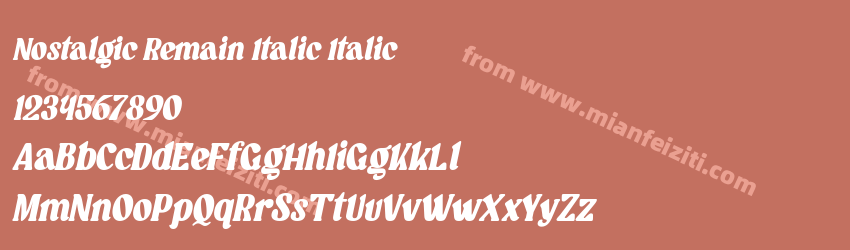Nostalgic Remain Italic Italic预览图1