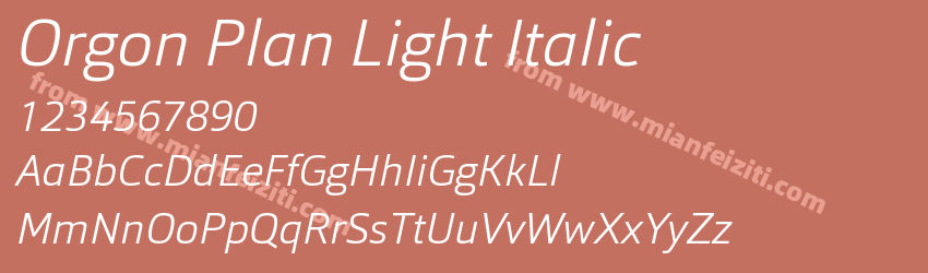 Orgon Plan Light Italic预览图1