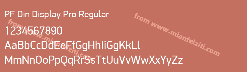 PF Din Display Pro Regular预览图1