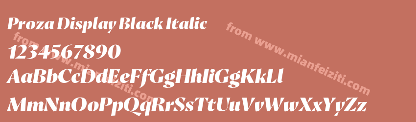 Proza Display Black Italic预览图1