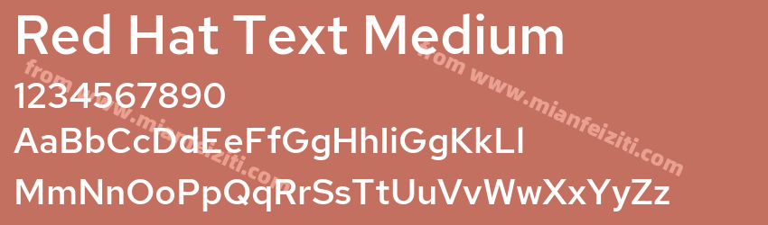 Red Hat Text Medium预览图1