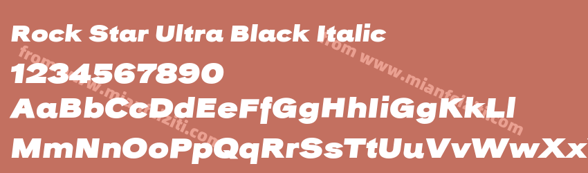 Rock Star Ultra Black Italic预览图1