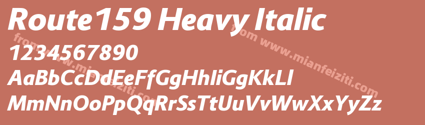 Route159 Heavy Italic预览图1