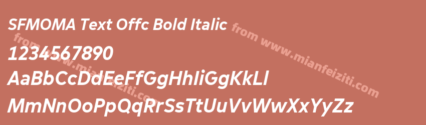SFMOMA Text Offc Bold Italic预览图1