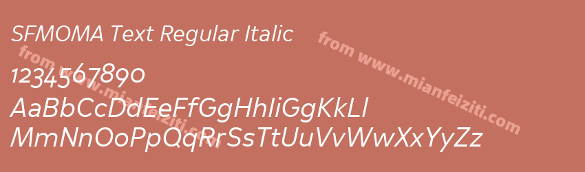 SFMOMA Text Regular Italic预览图1