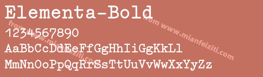 Elementa Bold预览图1