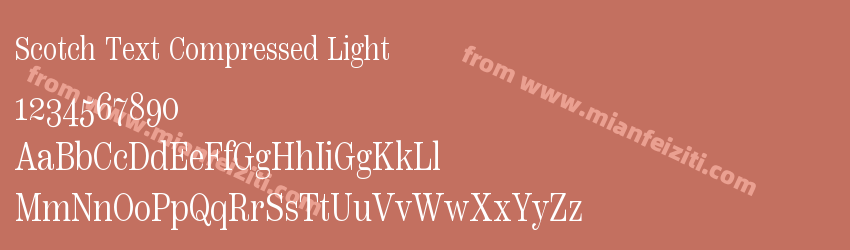 Scotch Text Compressed Light预览图1
