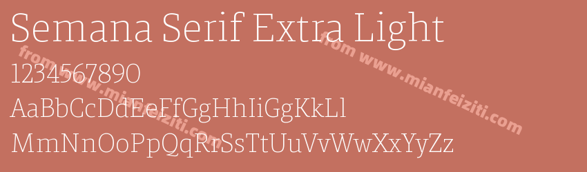 Semana Serif Extra Light预览图1