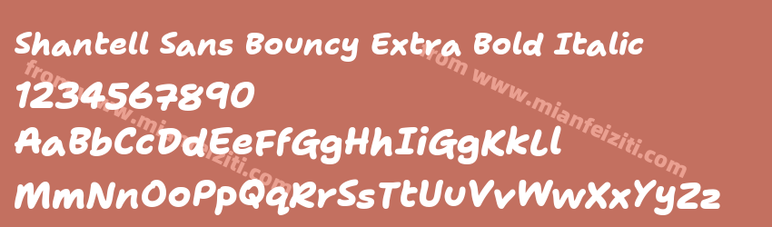 Shantell Sans Bouncy Extra Bold Italic预览图1