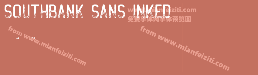 Southbank Sans Inked预览图1