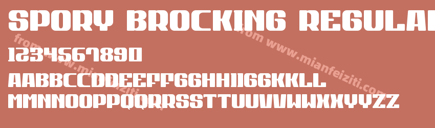 Spory Brocking Regular预览图1