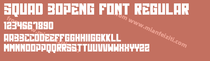 Squad Bopeng Font Regular预览图1