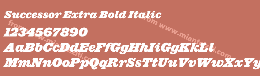 Successor Extra Bold Italic预览图1