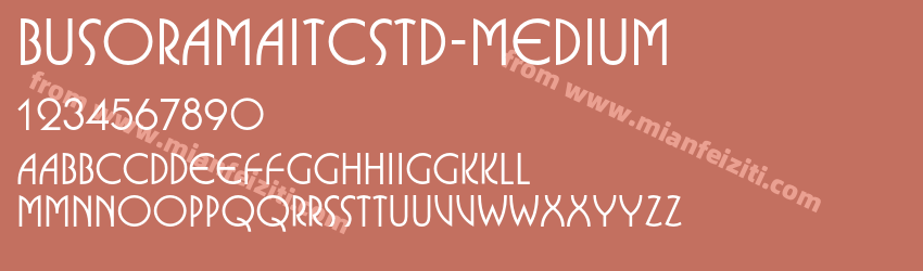 BusoramaITC Std Medium预览图1