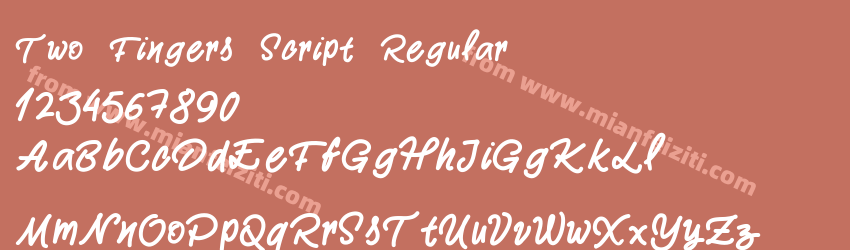 Two Fingers Script Regular预览图1