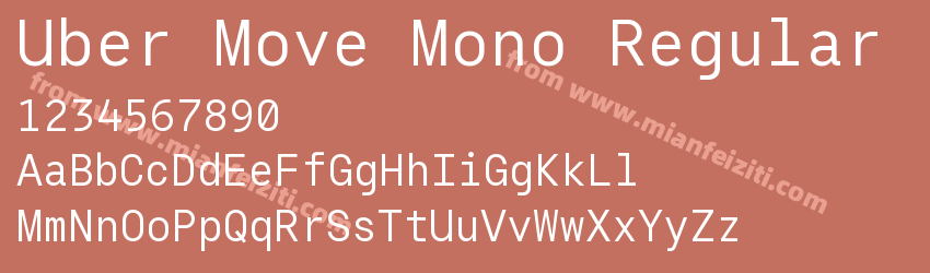 Uber Move Mono Regular预览图1