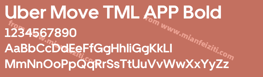 Uber Move TML APP Bold预览图1