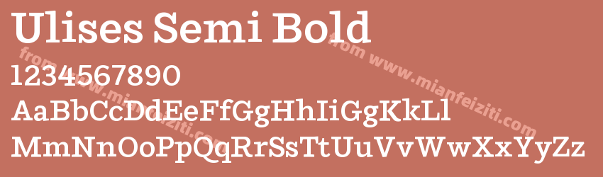 Ulises Semi Bold预览图1