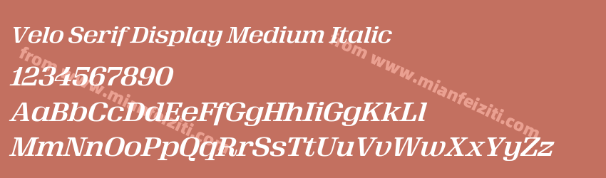 Velo Serif Display Medium Italic预览图1